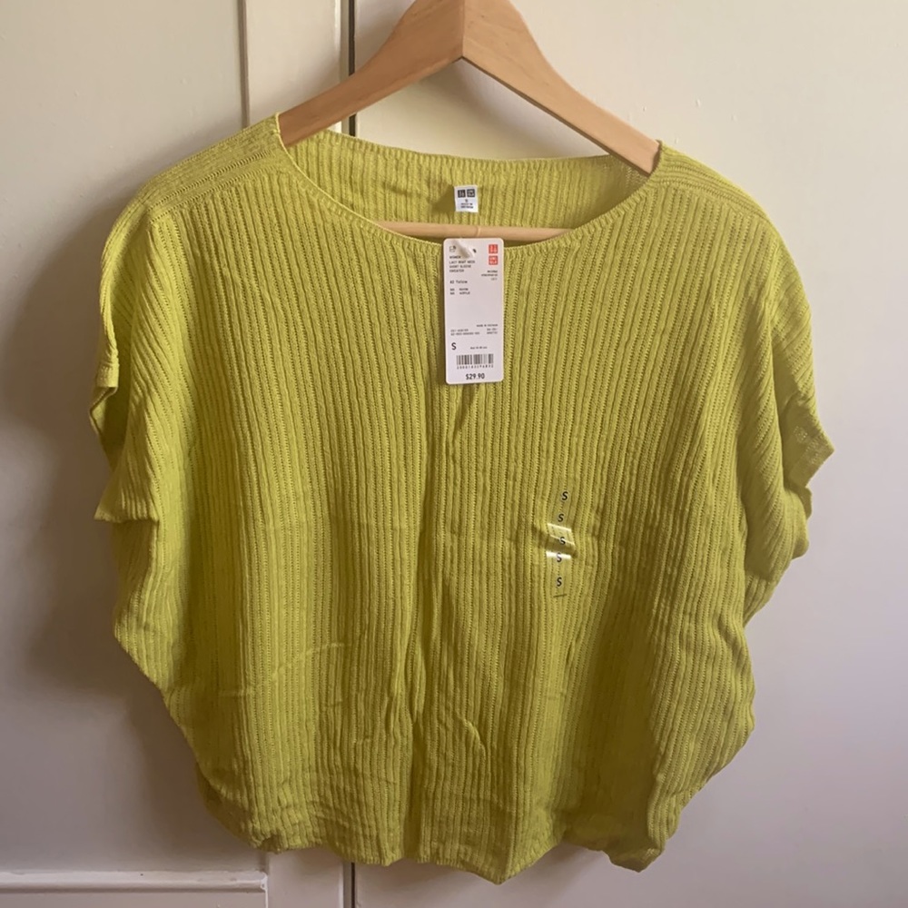 Uniqlo Lacy Boat Neck Short Sleeve Sweater